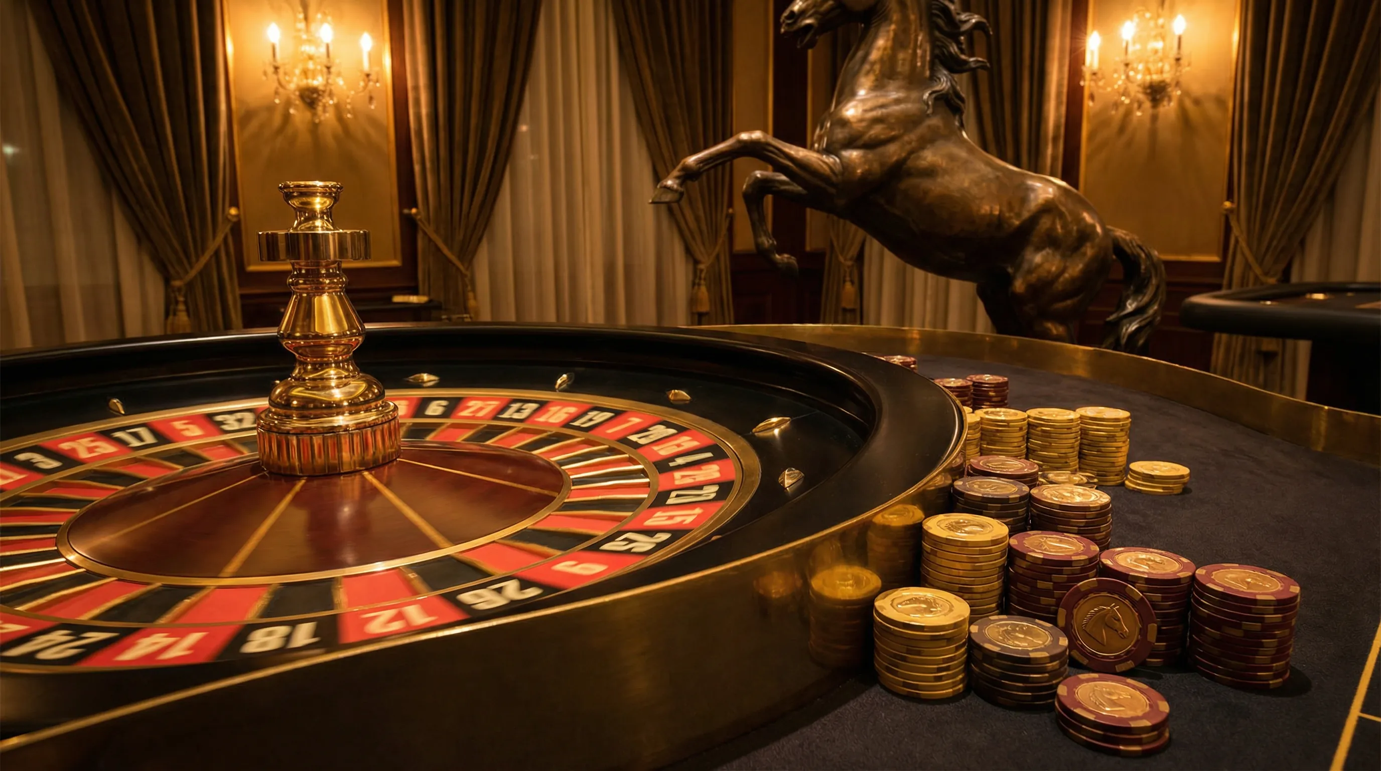 Roleta europeia dourada no cassino geralbet